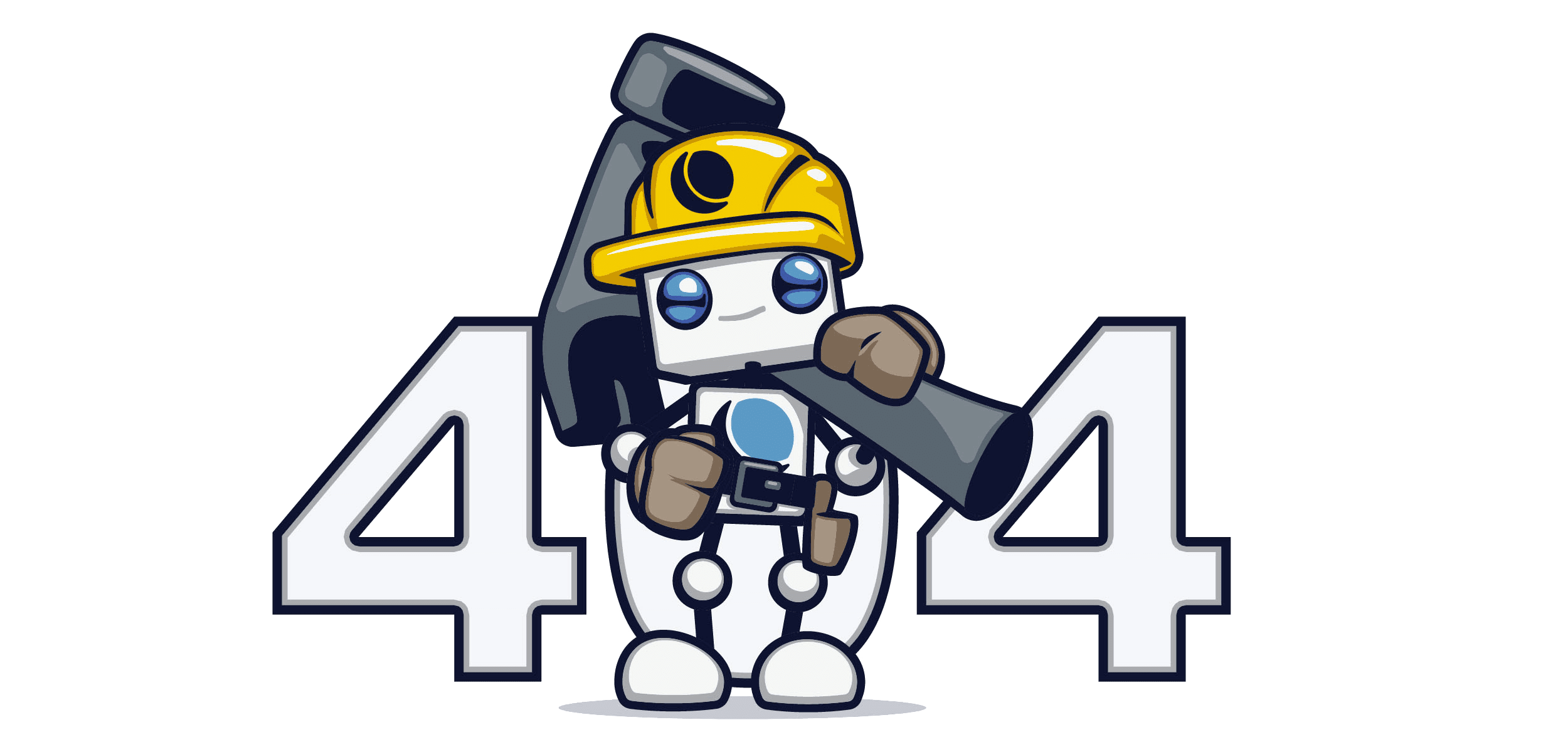 DreamHost robot showing a 404 icon.