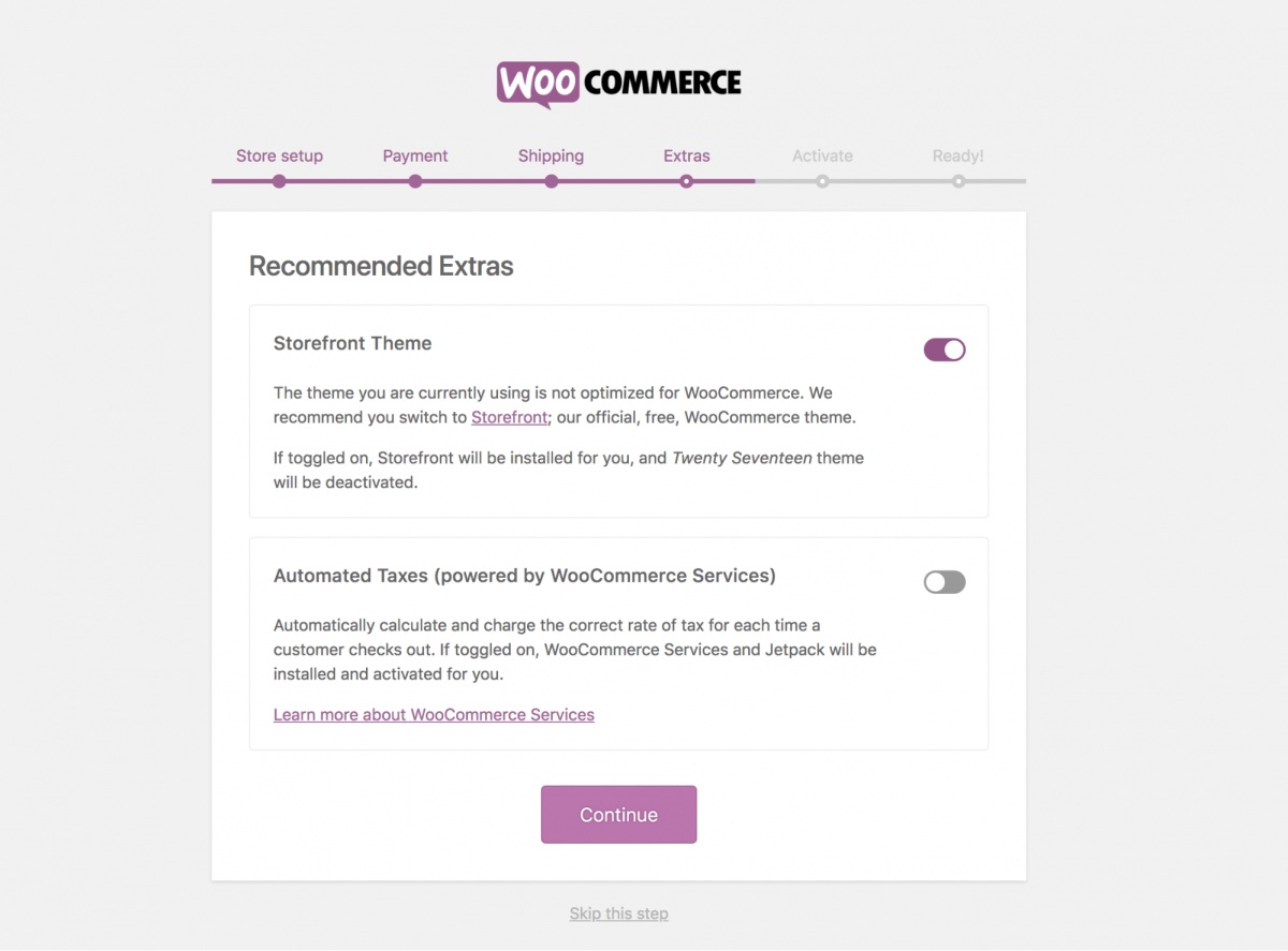 WooCommerce Recommended Extras