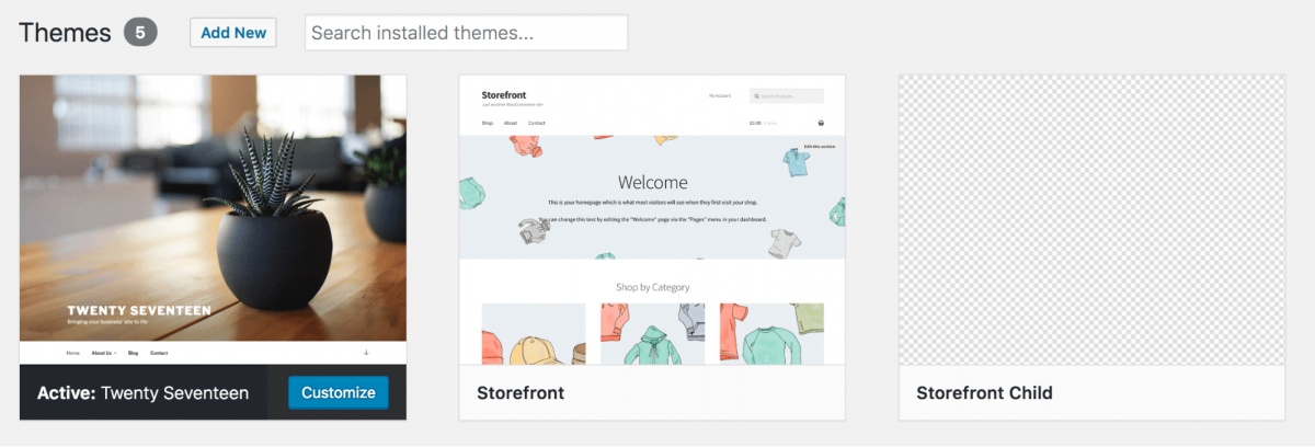 WordPress Theme Directory Storefront
