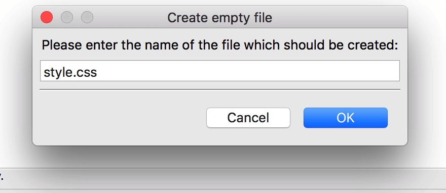 WordPress FileZilla Create Empty File